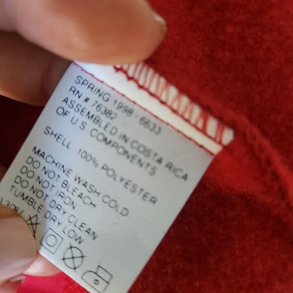 Timberland Mens Fleece Jacket Size 2X Full Zip Red Vintage 90s Y2K New w/tags - Picture 12 of 16